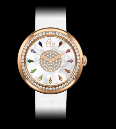 Jacob & Co brilliant MULTICOLORED SAPPHIRES IN ROSE GOLD BQ015.40.RO.KR.A Replica watch